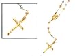 Ladies 14k Tricolor Israel Gold Rosario Necklace 17.2 Grams