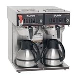 BUNN 23400.0047 Thermo Fresh TWIN-Thermal Carafe 120/240V Stainless Steel Funnel Coffee Brewer