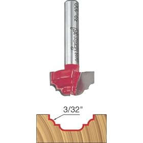 Freud 39-100 3 4-Inch Diameter Cove and Bead Groove Router Bit with 1 4-Inch Shank by Freud