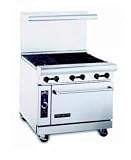 36 HD Gas Restaurant Range w/ 6 Burners & Convection Oven AR6-C