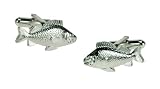 Onyx Designer Cufflinks - Fish - For the Fisherman