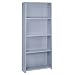 Lyon DD8719M Commercial Stand Alone Closed Offset Angle Shelving with 7 Medium Duty Shelves, 36" Width x 18" Depth x 84" Height, Dove Gray