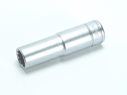 Teng Tools 14MM 1/2 Inch Drive 12 Point Metric Deep Chrome Vanadium Socket | Mechanic Tool | Hand Tool - M120614-C