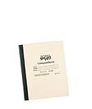 School Smart Stitched Cover Composition Book - 10.5 x 8 Inches - 24 Sheets with Red Margin