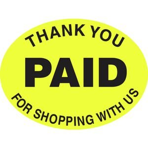 thank you for shopping with us sticker
