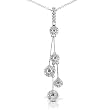 One of a Kind 3/4ct TW Round Brilliant Diamond Necklace in 18k Gold