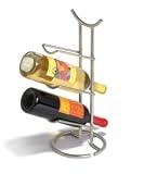 Spectrum Diversified 47010 Black Euro Wine Rack - 3 Bottle