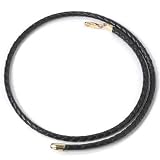 18.25 Braided Black Leather Cord