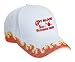 Give Blood Tease A Black Russian Terrier Adult White Hat with Red Flames FIRE