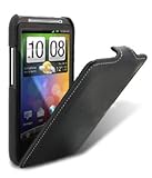 Melkco - HTC Desire HD Ultra Slim Leather Case Flip Type Black