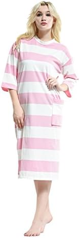 Women Pajamas Lingerie Nightshirt Nightgowns Sleepwear Tracksuits Nightwear Nightdress Sleepshirts (S, 83023 Pink)