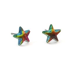 Vitrail Medium 8mm Star Swarovski Austrian Crystal Earrings