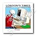 Londons Times Funny Computer Cartoons - WAITING FOR AMERICA ONLINE AFTER BOOTING UP - Iron on Heat Transfers