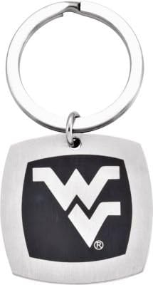 West Virginia Mountaineers Logo Stainless Steel Key Chain, 35 x 35 mm