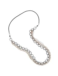 35" Tri Tone Multistrand Necklace