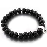 Armband für Charms aus schwarzen Glassteinen SELLES®