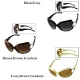 Christian Dior Stronger 1 Oversize Sunglasses: Ivory/Brown Gradient