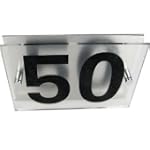House Number Sign/Plaque Brushed Alum...