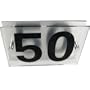 House Number Sign/Plaque Brushed Aluminium & Acrylic