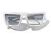 Fashion Forward Vintage Retro 80's WHITE Derby Sunglasses / Mens and Womens/ (Karen Walker & Linda Farrow Style)