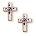 Jewelry : 14K Gold Filled Cloisonne Cross Pierced Earrings