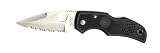 Spyderco Native Folding Knife Stainless Combo Mod Spear Point/Oval Thumb Hole Lock Blade/Pocket Clip 3.125 Black FRN Box