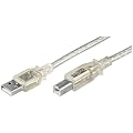 Wentronic USB Kabel (A-Stecker auf B-Stecker) transparent 1,8m