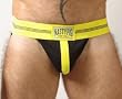 Nasty Pig Sports Jock Strap - Yellow Trim with Black Pouch