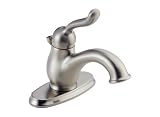 Delta 578-SSWF Leland Single-Handle Centerset Lavatory Faucet with Metal Pop-Up, Stainless