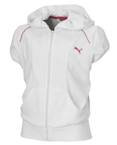 PUMA Kinder Sweatjacke Shortsleeve Terry Jacket, white, 152 Preisvergleich