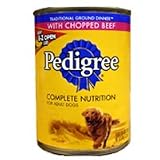 Pedigree Can Dog Food Chopped Beef 13.2oz Case (24)