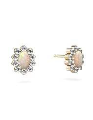 Genuine Opal 14kt Yellow Gold Earrings