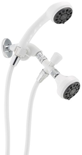 Delta Faucet 75410WH Four-Spray Hand Shower and Shower Head Combo, White