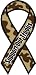 Camouflage Brown Camo Support Our Troops 8" Ribbon Car Magnet