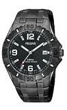Pulsar Sport Collection Ion-plated Bracelet Black Dial Men's watch #PXH709