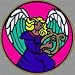 Angel of Golden Harp Decal 5.25