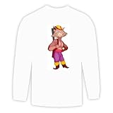 Long Sleeve T-shirt with robin, cartoons, cat, animal, hood, cartoon, hunter