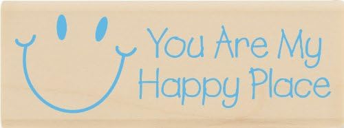 Verses Mounted Rubber Stamp, Happy Place