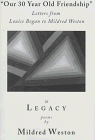 Our 30 Year Old Friendship and Legacy: Letters from Louise Bogan : Comments by Mildred Weston and an Excerpt from Her Interview With Leon Arksey, Courtesy of the Eastern Washington State