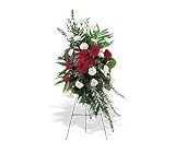 Sympathy White and Red Flowers Remembering Forever