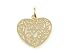 18kt Gold Over Sterling Silver Small Filigree Complex Beauty of Love Heart Pendant