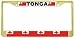Tonga Tongan Flag Gold Tone Metal License Plate Frame Holder