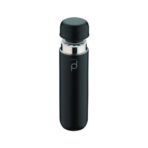 Grunwerg Drinkpod 300ml/11oz Stainless Steel Vacuum Flask Thermoses in Black HCF-300BK