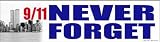 9-11 Never Forget Bumper Strip Magnet