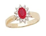 Princess Di Ruby and Diamond Ring