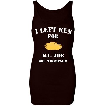  Gi Joe: Custom Junior Fit Bella Sheer Longer Length Rib Strap Tank Top