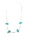 Sterling Silver Liquid Silver Necklace with Turquoise Fetish Bears