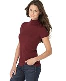 Calvin Klein Jeans Short-Sleeved Jersey Turtleneck Top