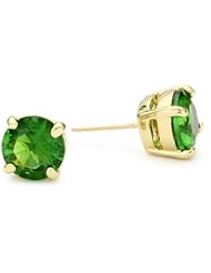 kate spade new york "Cueva Rosa" Gold-Tone Green Glass Stud Earrings