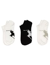 Ralph Lauren Womens Sport Socks Big Pony Grey/White 3Pack